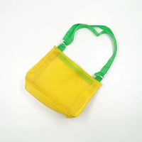 HKM-088147 Children's Rectangular Toy Storage Bag - Lightweight Mesh Beach & Travel Organizer 20x24x8cm