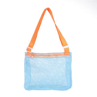 HKM-088147 Children's Rectangular Toy Storage Bag - Lightweight Mesh Beach & Travel Organizer 20x24x8cm