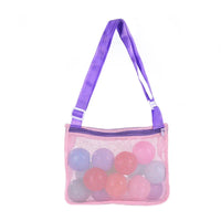 HKM-088147 Children's Rectangular Toy Storage Bag - Lightweight Mesh Beach & Travel Organizer 20x24x8cm