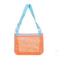 HKM-088147 Children's Rectangular Toy Storage Bag - Lightweight Mesh Beach & Travel Organizer 20x24x8cm