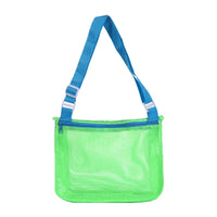 HKM-088147 Children's Rectangular Toy Storage Bag - Lightweight Mesh Beach & Travel Organizer 20x24x8cm