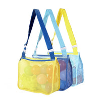 HKM-088147 Children's Rectangular Toy Storage Bag - Lightweight Mesh Beach & Travel Organizer 20x24x8cm