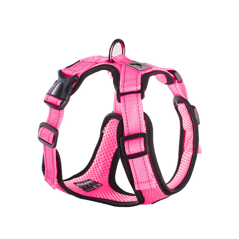 HKM-088403 Reflective Mesh I-shaped Pet Chest Harness - Breathable Design for Dogs in Multiple Colors