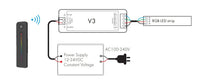 HKM-088403 Wireless RF LED Dimmer Switch for 12V-24V RGB Control - Model V3+R13, 8A Capacity