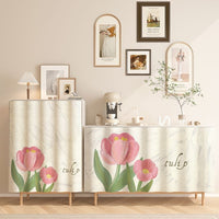 HKM-088595 Punch-Free Kitchen Door Curtain in Flannel – Cartoon Anime Designs, Multiple Sizes Available