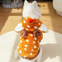 HKM-088659 Fleece-Lined Elk Costume for Medium-Sized Dogs - Autumn and Winter Pet Apparel