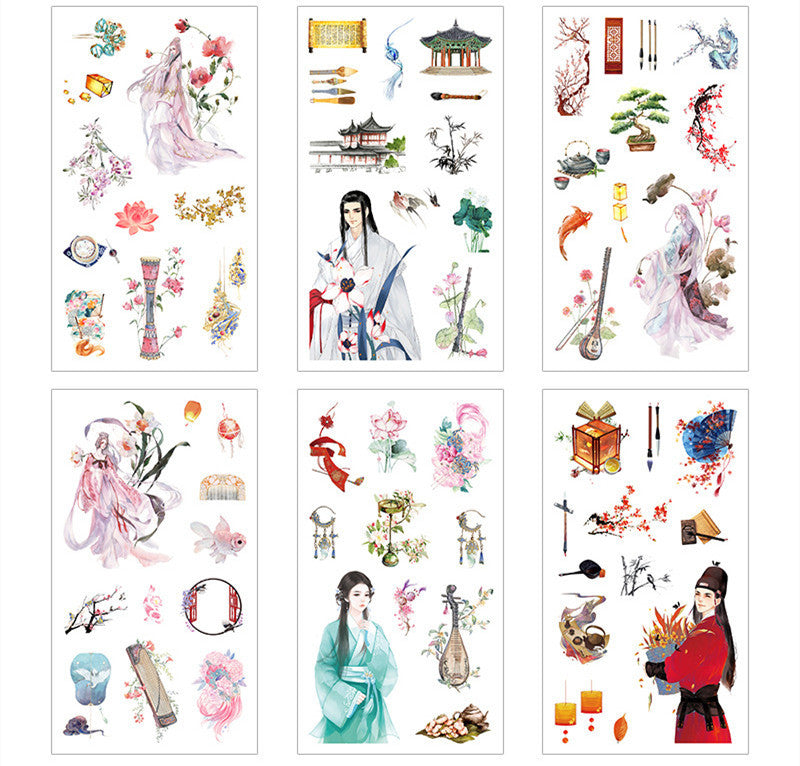 HKM-088723 Cultural and Creative Life Stickers for Diary Decoration - Variety of Designs Available