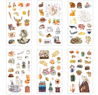 HKM-088723 Cultural and Creative Life Stickers for Diary Decoration - Variety of Designs Available
