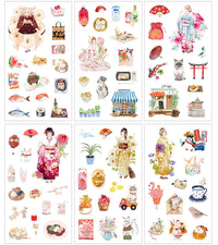 HKM-088723 Cultural and Creative Life Stickers for Diary Decoration - Variety of Designs Available