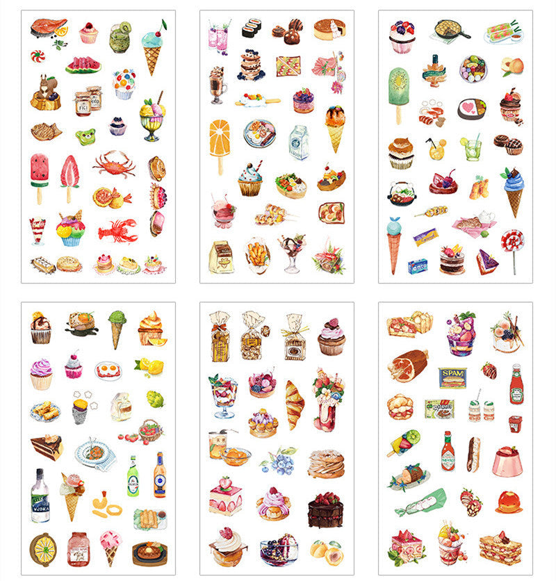 HKM-088723 Cultural and Creative Life Stickers for Diary Decoration - Variety of Designs Available