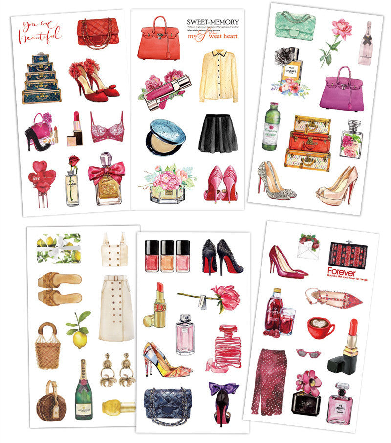 HKM-088723 Cultural and Creative Life Stickers for Diary Decoration - Variety of Designs Available
