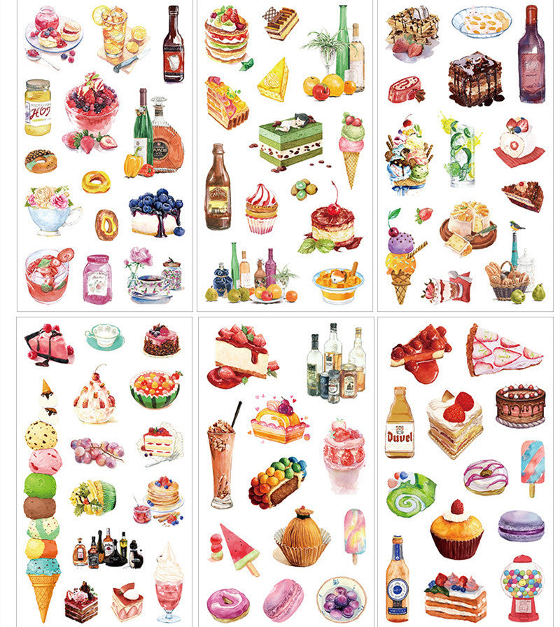 HKM-088723 Cultural and Creative Life Stickers for Diary Decoration - Variety of Designs Available