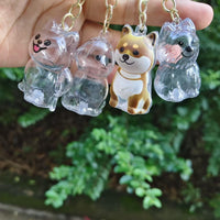 HKM-088723 Transparent Fur Storage Box for Puppies - Adorable Decorative Keepsake and Dust-Proof Hanging Ornament