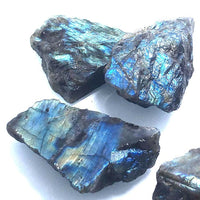 HKM-088979 Natural Labradorite Rough Stone with Polished Finish - Irregular Size Mineral Specimen