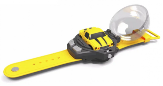 HKM-089043 Mini Remote Control Watch Car Toy with USB Rechargeable Feature and LED Lights, Perfect for Ages 5 and Up