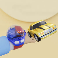 HKM-089043 Mini Remote Control Watch Car Toy with USB Rechargeable Feature and LED Lights, Perfect for Ages 5 and Up