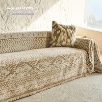 HKM-089043 Morocco Chenille Striped Universal Sofa Cover in Multiple Sizes for All Seasons