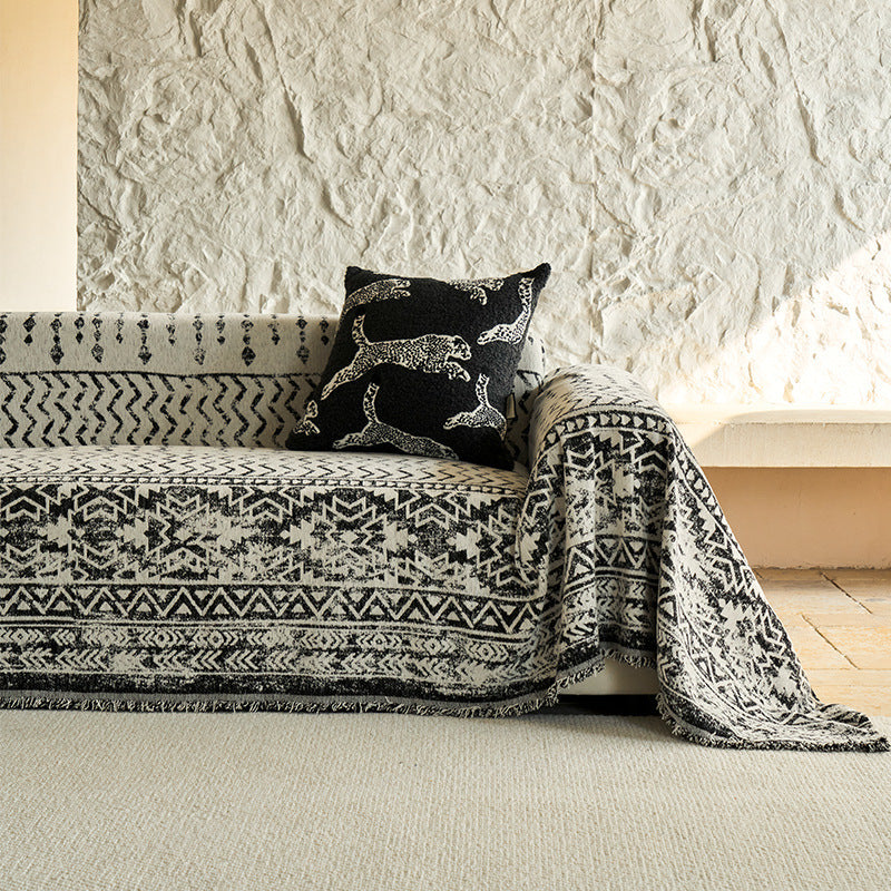 HKM-089043 Morocco Chenille Striped Universal Sofa Cover in Multiple Sizes for All Seasons