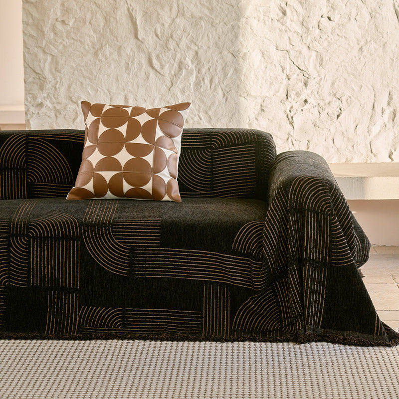 HKM-089043 Morocco Chenille Striped Universal Sofa Cover in Multiple Sizes for All Seasons