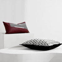 HKM-089171 Modern Red and White Simple Sofa Pillowcase, 50X50CM and 30X50CM Options