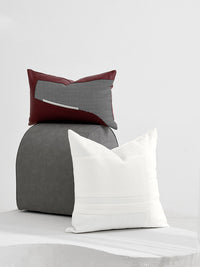 HKM-089171 Modern Red and White Simple Sofa Pillowcase, 50X50CM and 30X50CM Options