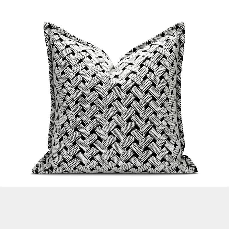 HKM-089171 Modern Red and White Simple Sofa Pillowcase, 50X50CM and 30X50CM Options