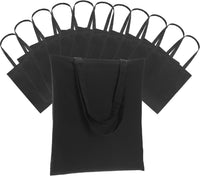 HKM-089235 Lightweight Beige Canvas Tote Bag Set – 48 Pack Reusable Shopping and DIY Craft Bags, Perfect for Gifts and Everyday Use