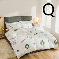 HKM-089363 Thick Coral Fleece Double Plush Duvet Cover with Reactive Printing and Dyeing
