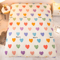 HKM-089363 Thick Coral Fleece Double Plush Duvet Cover with Reactive Printing and Dyeing