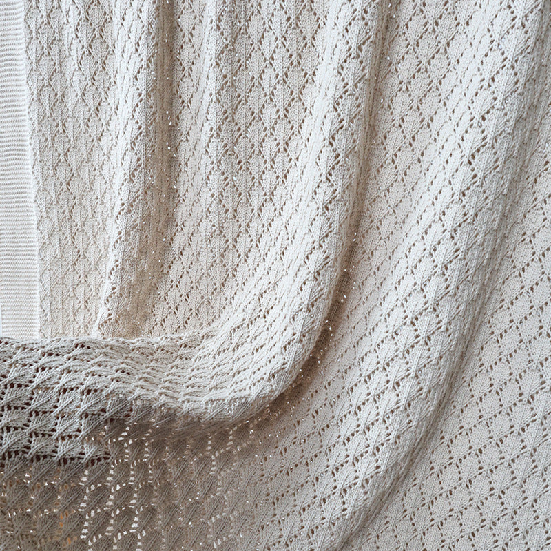 HKM-089363 Versatile Cotton Knitted Blanket for Any Season - Kids and Adults Sizes Available