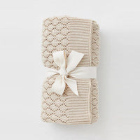 HKM-089363 Versatile Cotton Knitted Blanket for Any Season - Kids and Adults Sizes Available