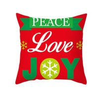 HKM-089427 Nordic Christmas Pillowcase in Peach Fur - 45x45cm Decorative Cushion Cover for Home and Holiday Decor