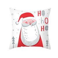 HKM-089427 Nordic Christmas Pillowcase in Peach Fur - 45x45cm Decorative Cushion Cover for Home and Holiday Decor