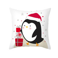 HKM-089427 Nordic Christmas Pillowcase in Peach Fur - 45x45cm Decorative Cushion Cover for Home and Holiday Decor