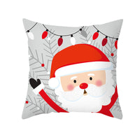 HKM-089427 Nordic Christmas Pillowcase in Peach Fur - 45x45cm Decorative Cushion Cover for Home and Holiday Decor