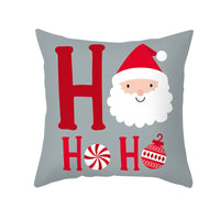 HKM-089427 Nordic Christmas Pillowcase in Peach Fur - 45x45cm Decorative Cushion Cover for Home and Holiday Decor