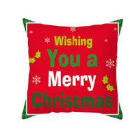HKM-089427 Nordic Christmas Pillowcase in Peach Fur - 45x45cm Decorative Cushion Cover for Home and Holiday Decor
