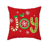HKM-089427 Nordic Christmas Pillowcase in Peach Fur - 45x45cm Decorative Cushion Cover for Home and Holiday Decor