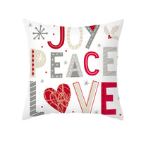 HKM-089427 Nordic Christmas Pillowcase in Peach Fur - 45x45cm Decorative Cushion Cover for Home and Holiday Decor
