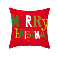 HKM-089427 Nordic Christmas Pillowcase in Peach Fur - 45x45cm Decorative Cushion Cover for Home and Holiday Decor