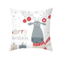 HKM-089427 Nordic Christmas Pillowcase in Peach Fur - 45x45cm Decorative Cushion Cover for Home and Holiday Decor