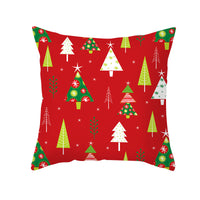 HKM-089427 Nordic Christmas Pillowcase in Peach Fur - 45x45cm Decorative Cushion Cover for Home and Holiday Decor