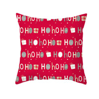 HKM-089427 Nordic Christmas Pillowcase in Peach Fur - 45x45cm Decorative Cushion Cover for Home and Holiday Decor