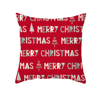 HKM-089427 Nordic Christmas Pillowcase in Peach Fur - 45x45cm Decorative Cushion Cover for Home and Holiday Decor