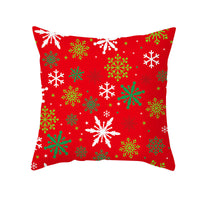 HKM-089427 Nordic Christmas Pillowcase in Peach Fur - 45x45cm Decorative Cushion Cover for Home and Holiday Decor