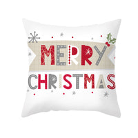 HKM-089427 Nordic Christmas Pillowcase in Peach Fur - 45x45cm Decorative Cushion Cover for Home and Holiday Decor