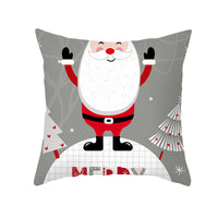 HKM-089427 Nordic Christmas Pillowcase in Peach Fur - 45x45cm Decorative Cushion Cover for Home and Holiday Decor