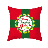 HKM-089427 Nordic Christmas Pillowcase in Peach Fur - 45x45cm Decorative Cushion Cover for Home and Holiday Decor