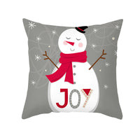 HKM-089427 Nordic Christmas Pillowcase in Peach Fur - 45x45cm Decorative Cushion Cover for Home and Holiday Decor