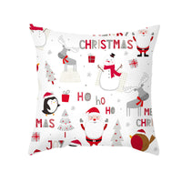 HKM-089427 Nordic Christmas Pillowcase in Peach Fur - 45x45cm Decorative Cushion Cover for Home and Holiday Decor